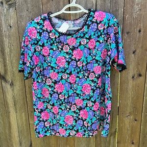 ISLA Vintage 90s florals women T-shirt size Medium new with tags